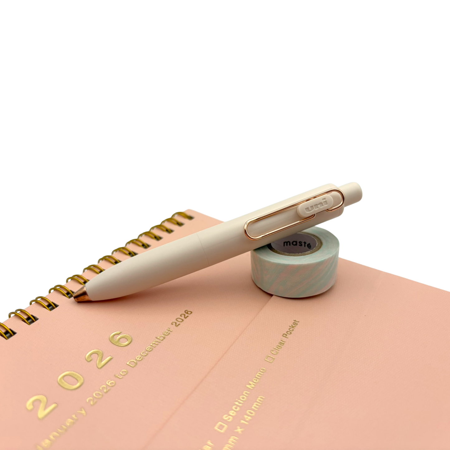 Small Desktop Calendar 2026 and Grid Notebook - A5 size