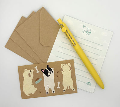 Mini Letter Set With Stickers - Dogs