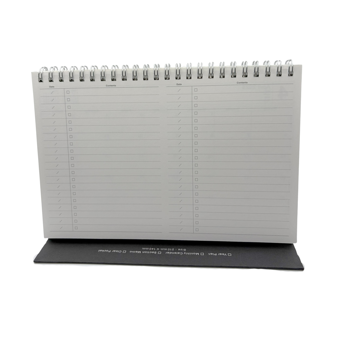 Small Desktop Calendar 2026 and Grid Notebook - A5 size