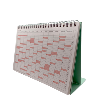 Small Desktop Calendar 2026 and Grid Notebook - A5 size
