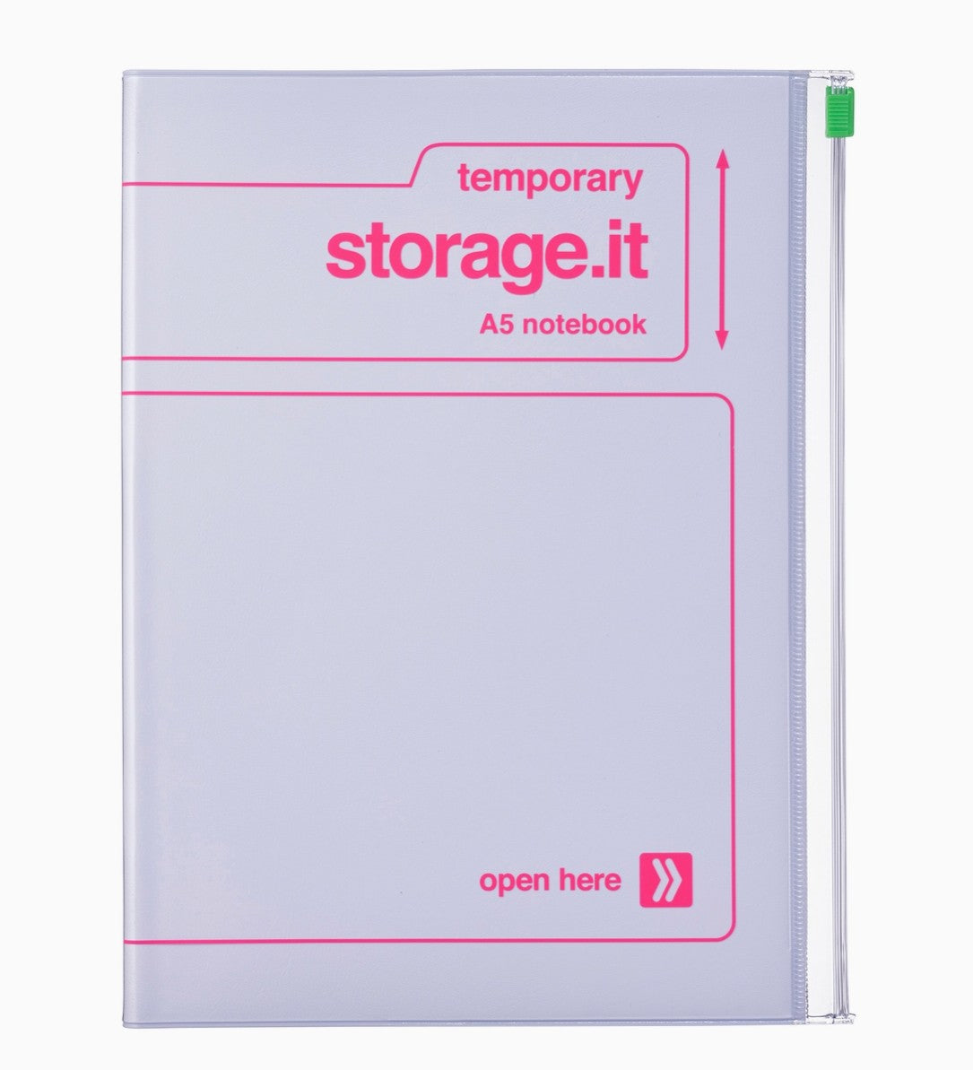 A5 Zipper Pocket Notebook - Grid Paper
